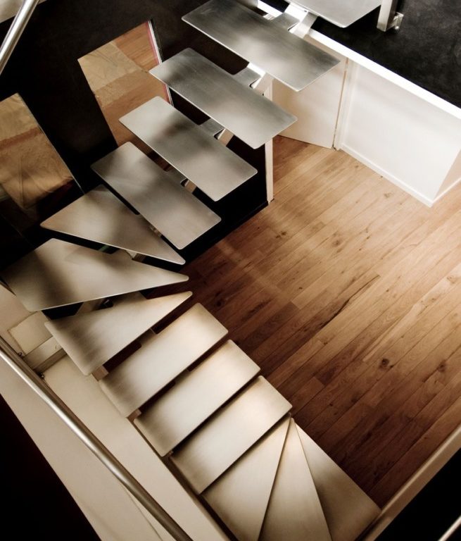 Escalier sur Mesure inox brossé