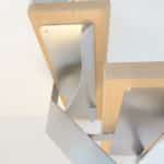 Escalier 1/4 tournant inox brossé et hêtre